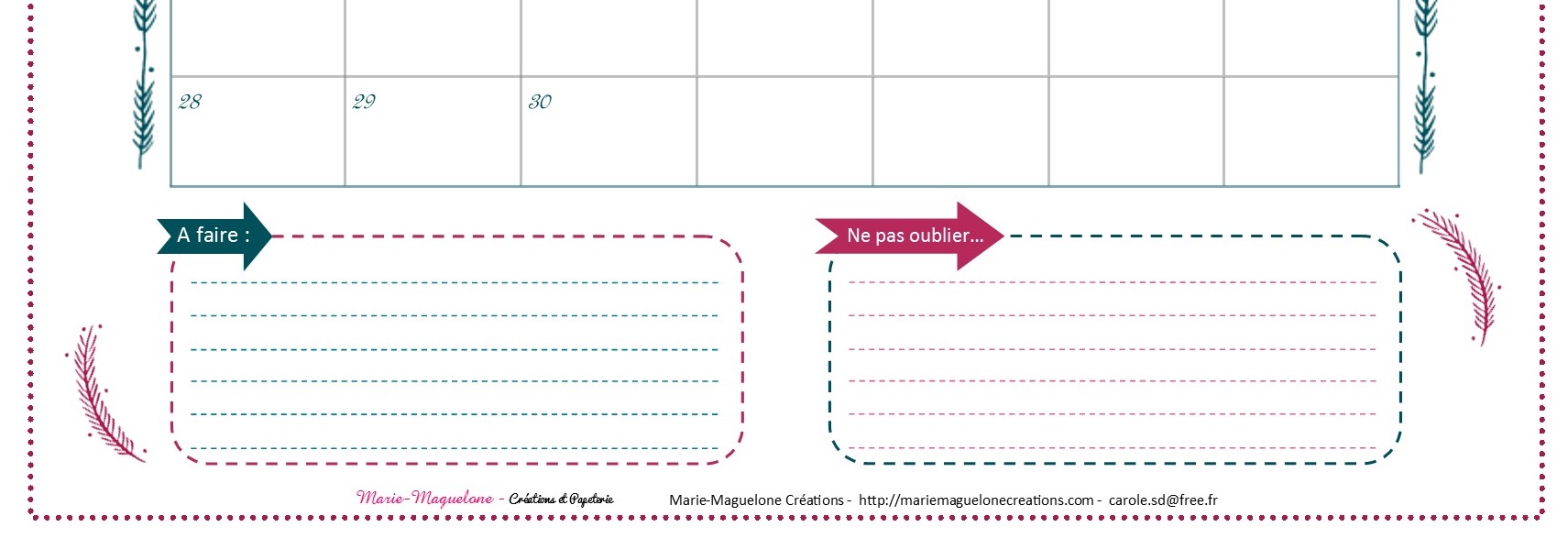  4 noter la rentrée... sur le calendrier de septembre 2015, à — free download