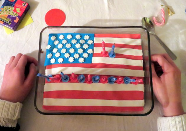 Gâteau drapeau américain