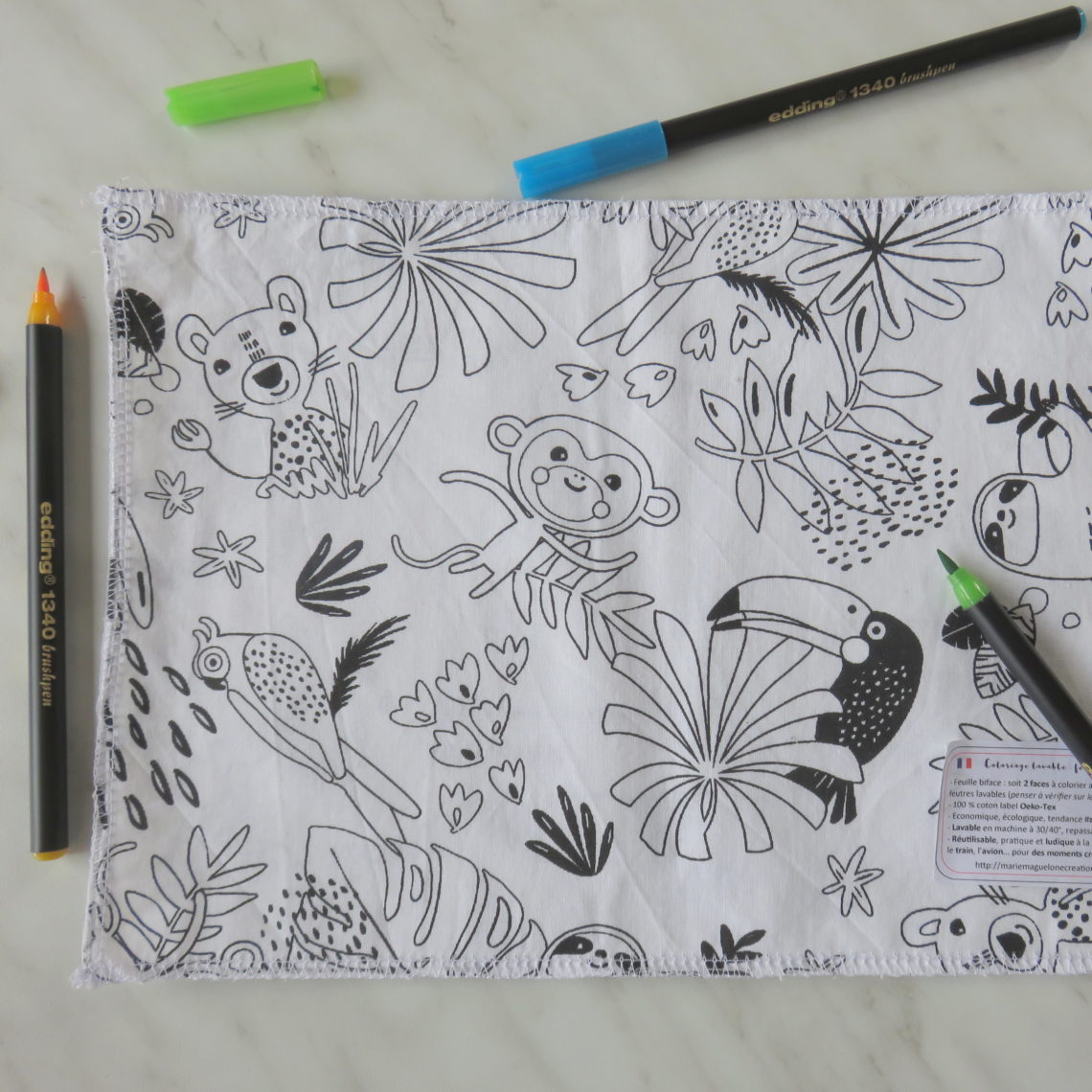 Coloriage lavable pour enfants écolos